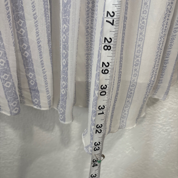 Women's Free People Mini Dress XS White Blue Sleeveless(278) - Picture 6 of 7